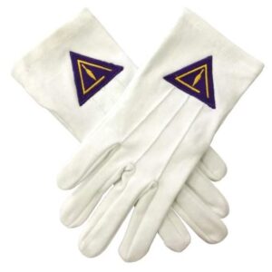 High Quality Royal & Select White Cotton Masonic Glove