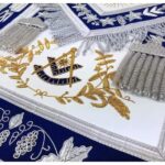 Masonic Grand Lodge Past Master Apron Gold & Silver Hand Embroidery 02