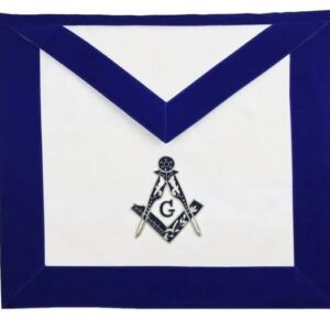 Masonic MASTER MASON Hand Embroided Apron with square compass with G Velvet
