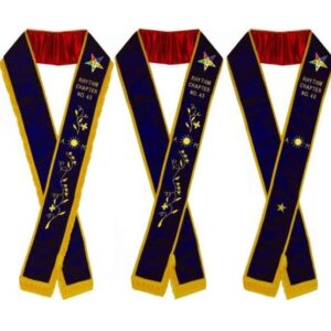 Associate Matron - Hand Embroidered OES Purple Velvet Sashes