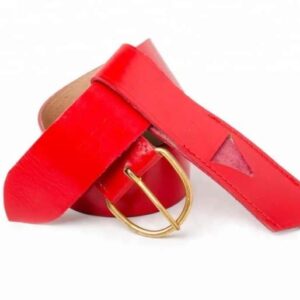 Knights Templar Belt and Frog Red with brass fittings