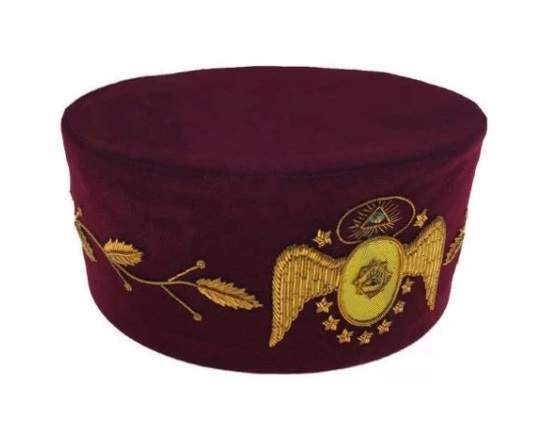 Masonic Scottish Rite 95th Degree Hand embroidered Cap Crown