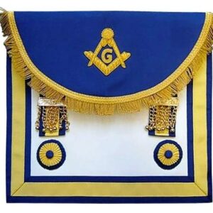 Scottish Rite Master Mason Handmade Embroidery Apron - Blue Yellow