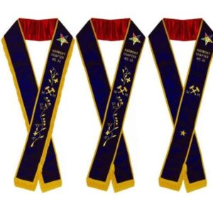 Worthy Matron - Hand Embroidered OES Purple Velvet Sashes