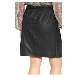 Robust LambSkin Tie Waist Leather Skirt