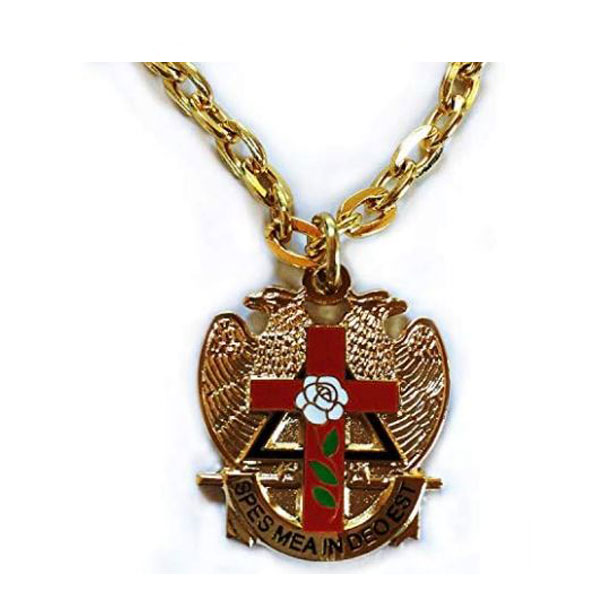 Scottish Rite Rose Croix Cross 32 Degree Masonic Necklace