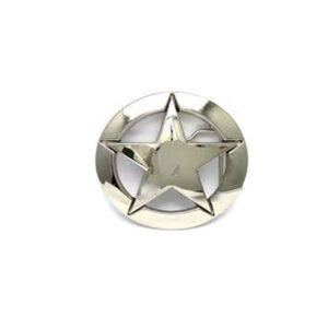 Military White Five-Pointed Star Logo Belt Buckle 