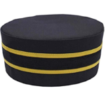 Masonic Cap with Gold Braid – Black Cap/Hat