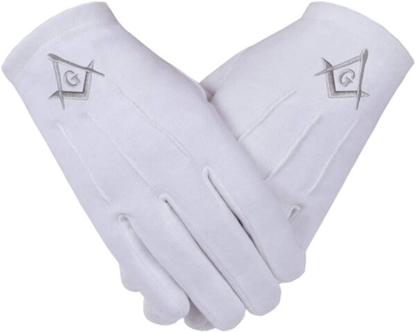 Embroidered White Gloves