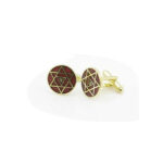 Gilt Metal and Enamel Royal Arch Masonic Cufflinks