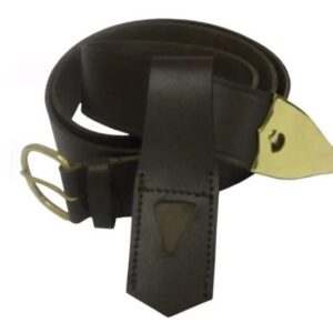 Knights Templar Belt with smooth brass fittings