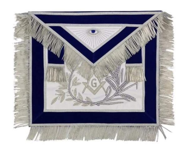 Masonic MASTER MASON Apron Silver Embroidered