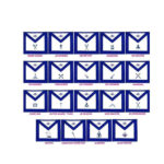 Masonic Blue Lodge Officers Aprons Variations – Set of 19