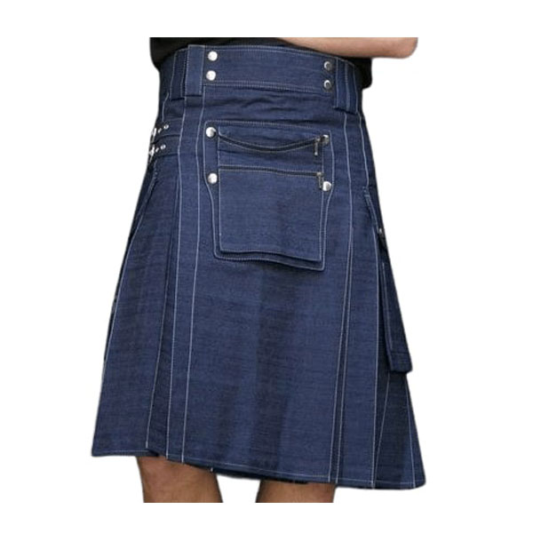 Men Denim kilt