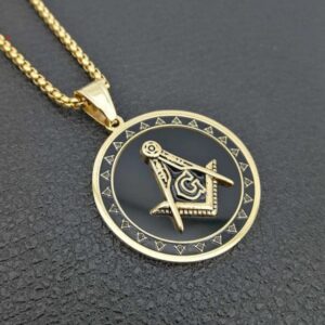 Masonic Round Coin Necklace