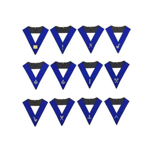 Blue Lodge Officers Collar Set of 12