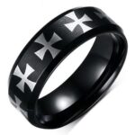 Stainless Steel Ring | Knights Templar Black Rings