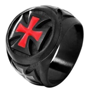 Red Cross Knights Templar | Black Ring